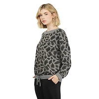 Haut imprimé en molleton de cotton MEXX à encolure dégagée pour femmes