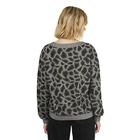 Haut imprimé en molleton de cotton MEXX à encolure dégagée pour femmes