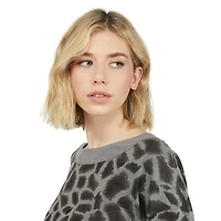 Haut imprimé en molleton de cotton MEXX à encolure dégagée pour femmes