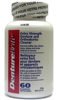 Denture Brite® Nettoyeur pour dentiers et appareils orthodontiques FORCE SUPPLÉMENTAIRE60S185G