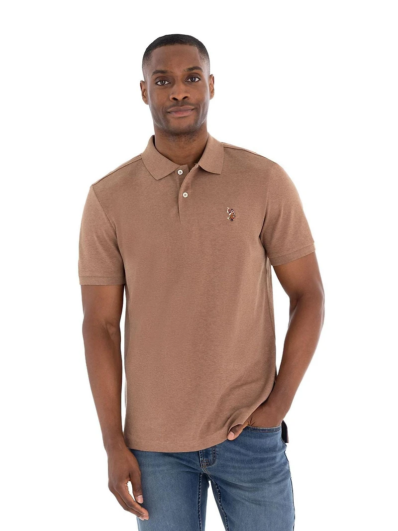 U.S. Polo Assn. Men's Solid Interlock Polo Shirt, Men's Solid Interlock Polo Shirt