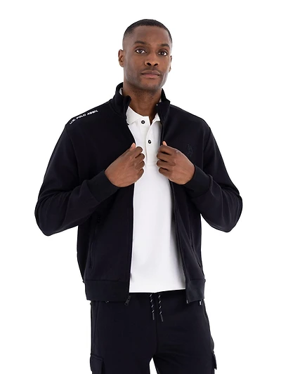 U.S. Polo Assn. Veste de survêtement Entièrement Zippée en Interlock Contrecollé pour hommes