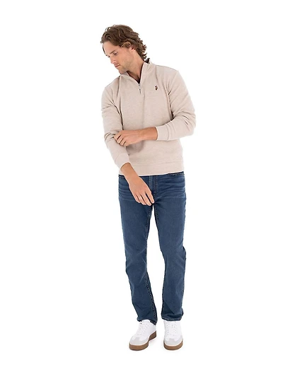 U.S. Polo Assn. Men's Flatback Quarter Zip, Zip