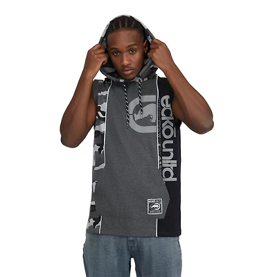 Ecko Unltd Men’s Camouflage Colorblock Sleeveless Knit Hoodie