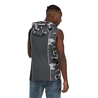 Ecko Unltd Men’s Camouflage Colorblock Sleeveless Knit Hoodie