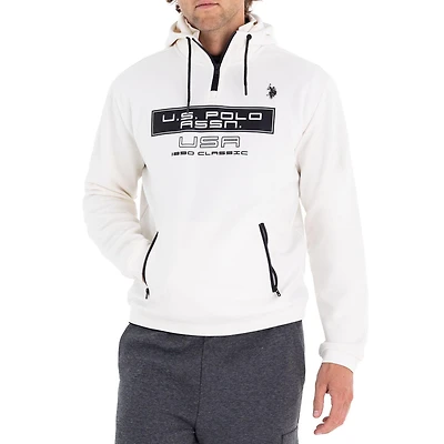 Sweat à capuche sport zippé 1/4 pour homme de l'U.S. Polo Assn.