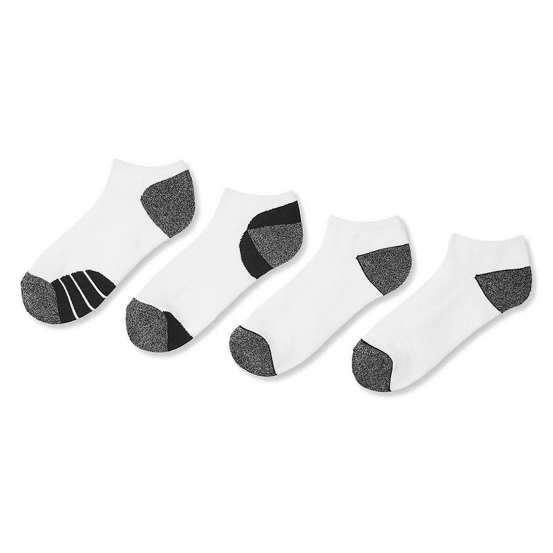 Athletic Works Men's Low Cut Socks 4-Pack, Sizes 7-11
