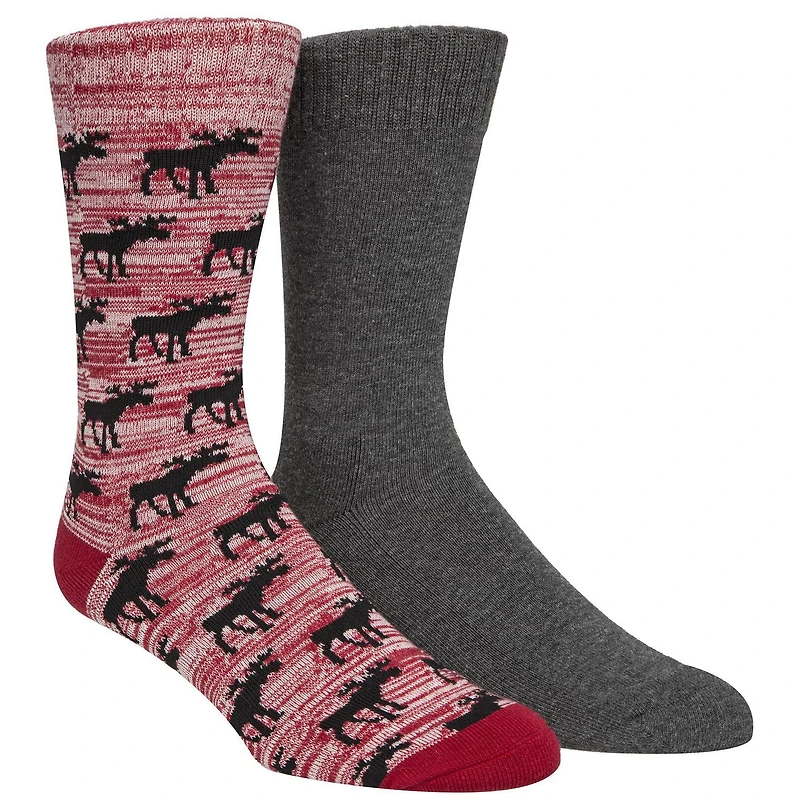 Happy Foot by McGregor 2 Pair Cushion Moose Crew