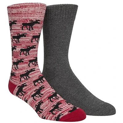 Happy Foot by McGregor 2 Pair Cushion Moose Crew