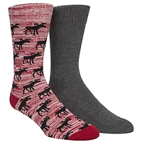 Happy Foot by McGregor 2 Pair Cushion Moose Crew