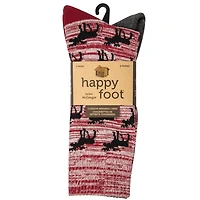 Happy Foot par McGregor 2 paires Mi-chaussettes coussinées à motif d'orignaux