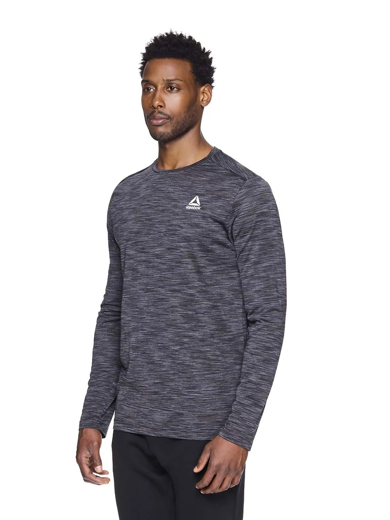 Reebok Chemise à manches longues Stride Performance pour hommes Tailles S-2XL