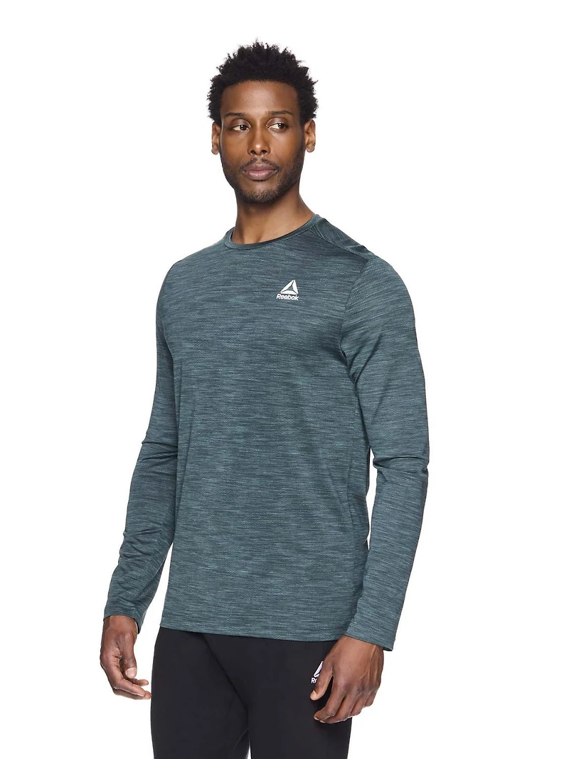 Reebok Chemise à manches longues Stride Performance pour hommes Tailles S-2XL