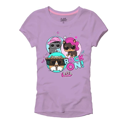 LOL la joie des animeaux t-shirt a manches courtes pour filles