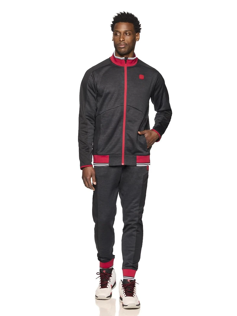 AND1 Men's Dribble Weave Mock Neck Jacket