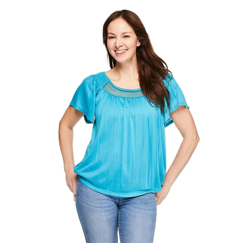 Iyla Women's Smocked Peasant Top