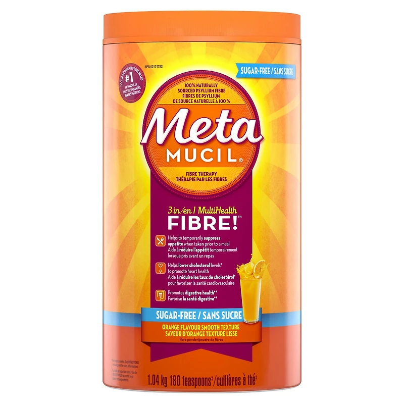 Metamucil 3 in 1 MultiHealth Fibre! Sugar-Free Fiber Suplement Powder