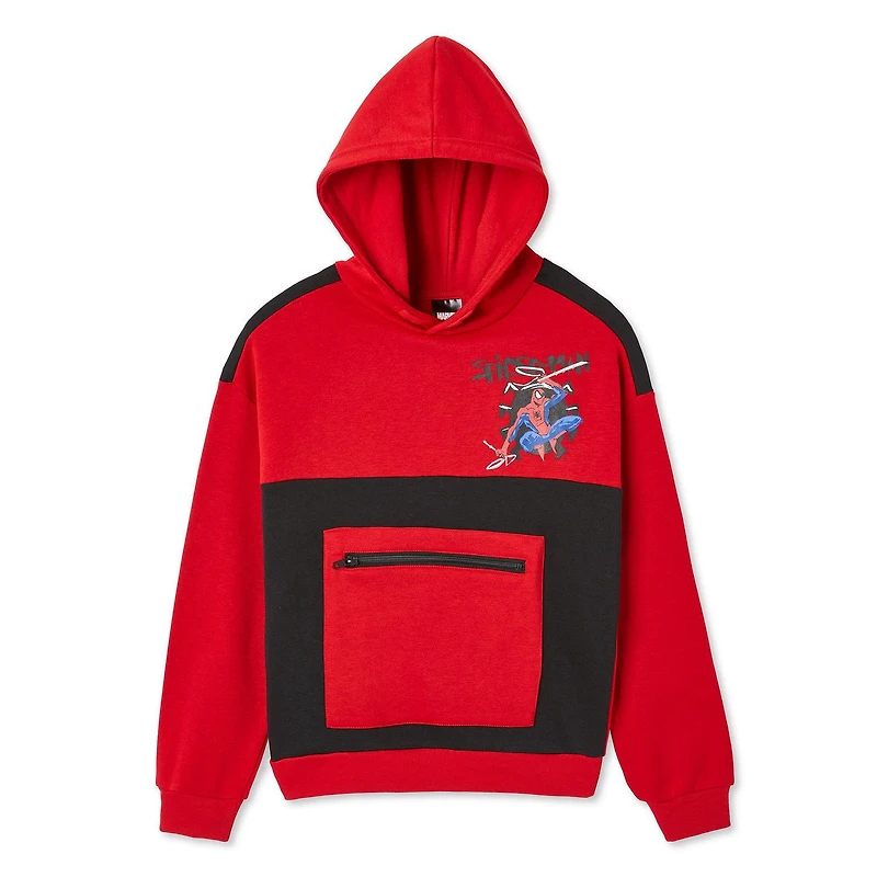 Haut à capuchon avec pochette Spider-Man Marvel pour garçons Tailles TP–TG