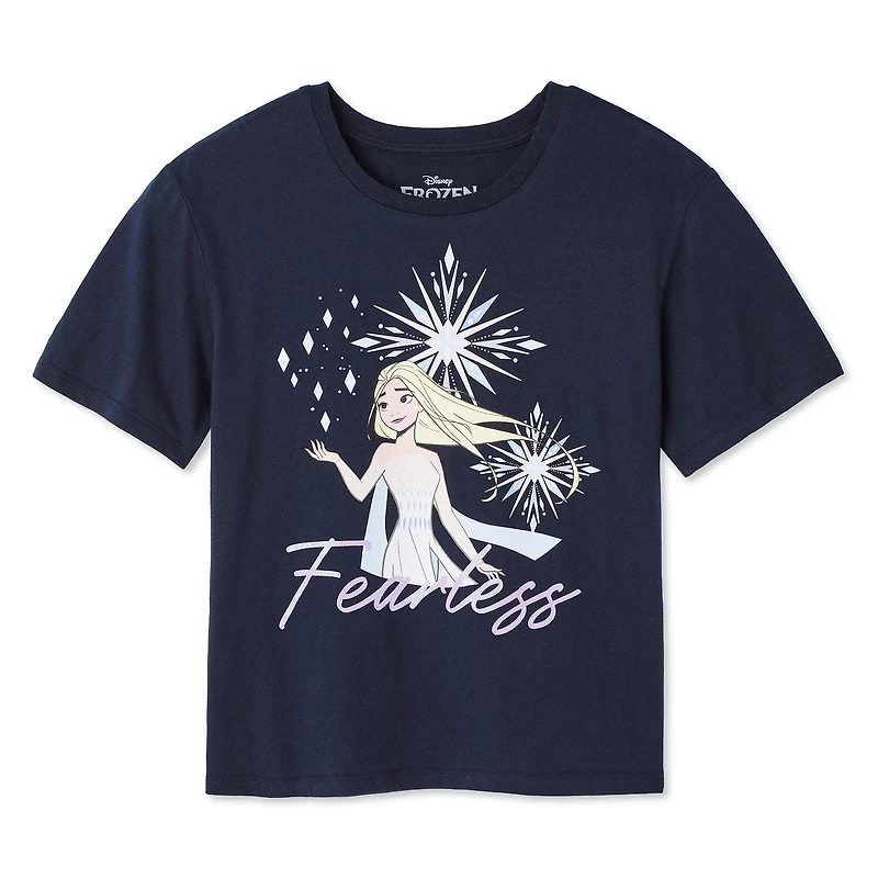 T-shirt à manches courtes La Reine des neiges Disney pour filles Tailles TP–TG