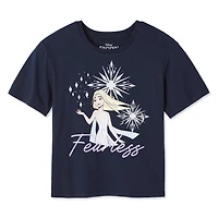 T-shirt à manches courtes La Reine des neiges Disney pour filles Tailles TP–TG