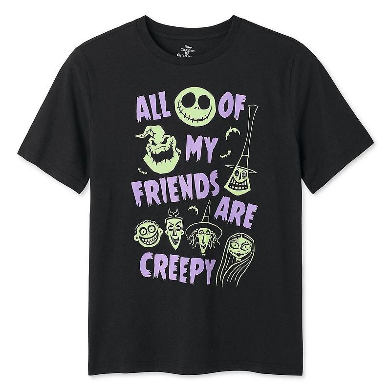 Disney Boys' The Nightmare Before Christmas Short Sleeve Tee, Sizes XS-XL