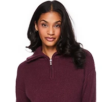 Chandail avec fermeture éclair 1/4 George pour femmes