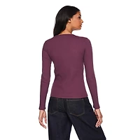 George Women's Long Sleeve Rib Tee, Sizes XS-XXL