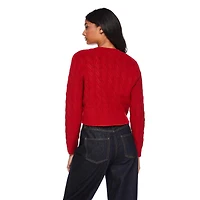 George Women's Boxy Cable Knit Cardigan, Sizes XS-XXL