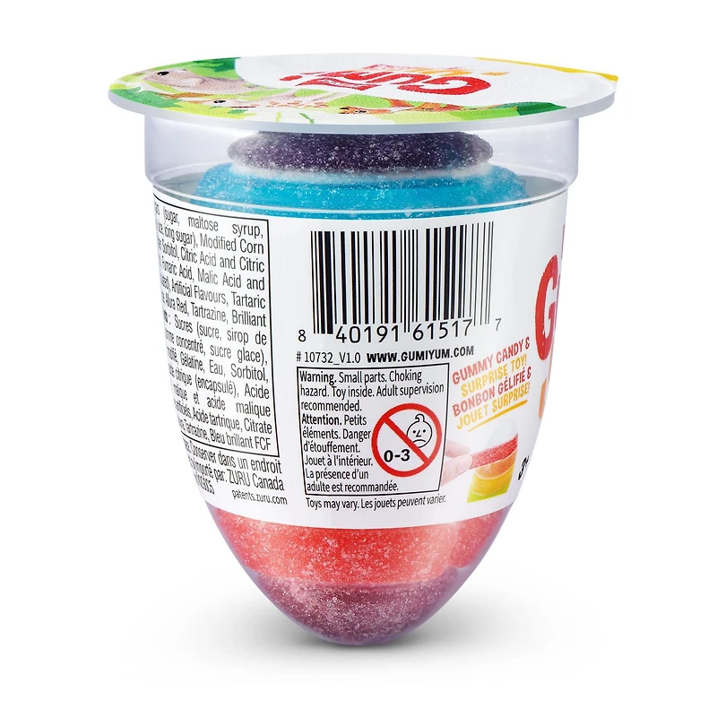 Gumi Yum Surprise Faune 22 g Bonbon Gélifié et Jouet Filles et Garçons 4-10 Ans
