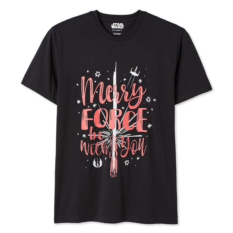 T-shirt à manches courtes Star Wars pour hommes Tailles P-TG