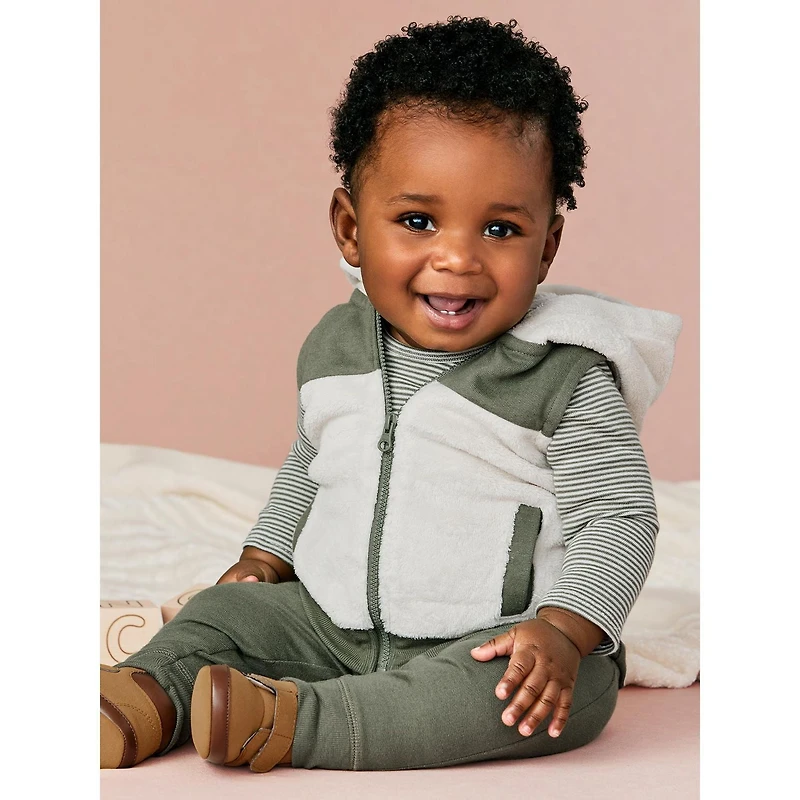 Carter's Child of Mine ensemble de gilet pour bébé garçon - Rayures brunes