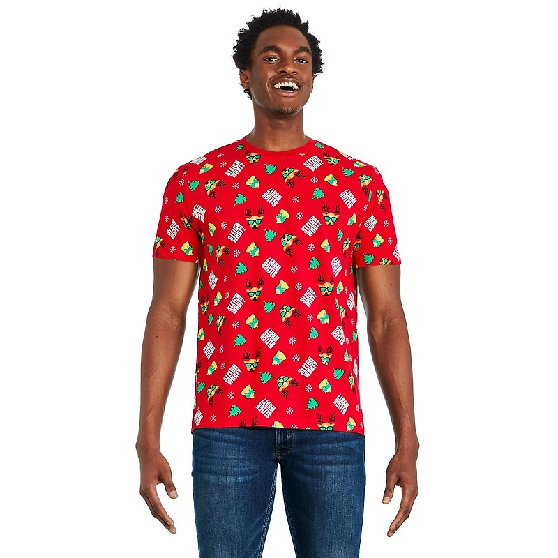 T-shirt de Noël imprimé George pour hommes