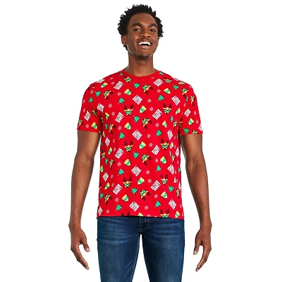 T-shirt de Noël imprimé George pour hommes