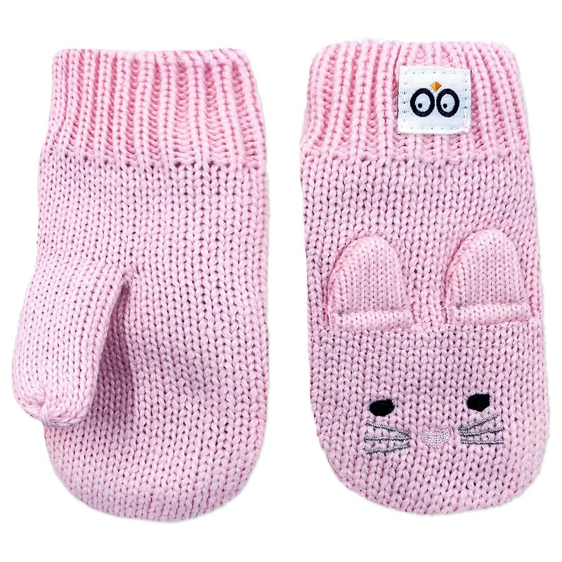 ZOOCCHINI - Mitaines d'hiver en tricot - pour bébé tout-petit filles - Double épaisseur - Doublure polaire