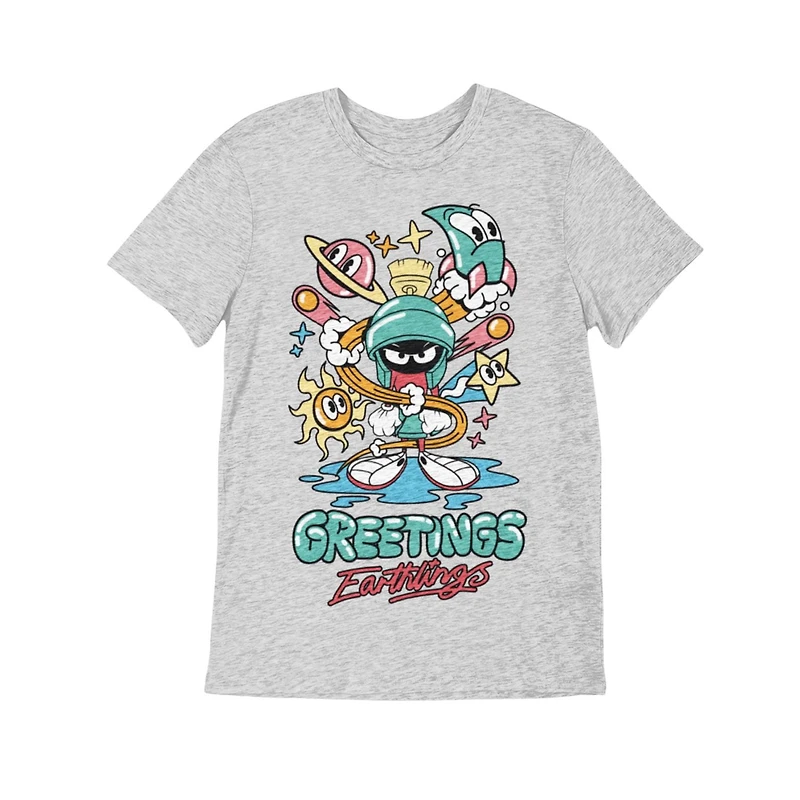 Looney Toons T-shirt de base pour garçon. Ce t-shirt à col rond pour garçons a des manches courtes et un imprimé tendance et