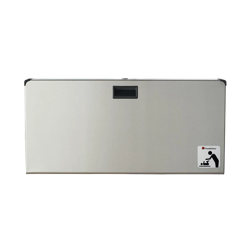 Foundations Surface Mount Stainless Frameless Clad Baby Changing Station