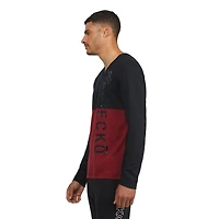 Marc Ecko - Top à manches longues en tricot à col en V avec blocs de couleurs pour hommes