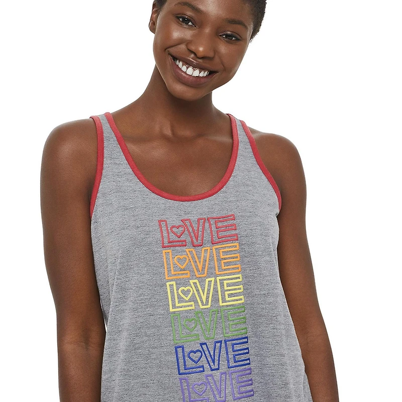 LOVE Ellen DeGeneres Women's Tank and Boxer Short Pajamas 2-Piece Set