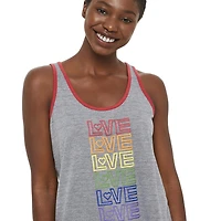 LOVE Ellen DeGeneres Women's Tank and Boxer Short Pajamas 2-Piece Set