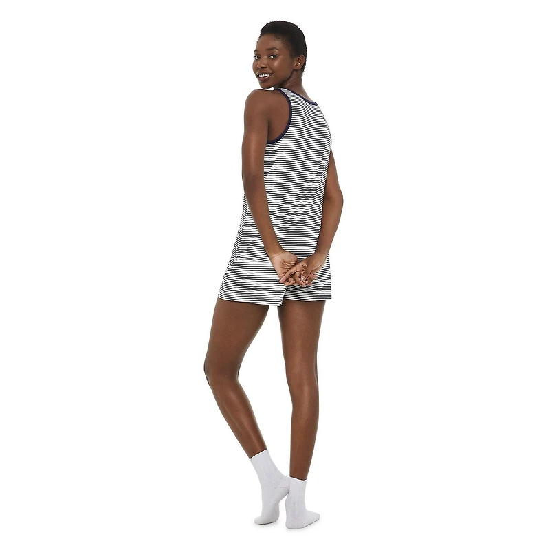 LOVE Ellen DeGeneres Women's Tank and Boxer Short Pajamas 2-Piece Set