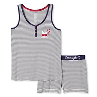 LOVE Ellen DeGeneres Women's Tank and Boxer Short Pajamas 2-Piece Set