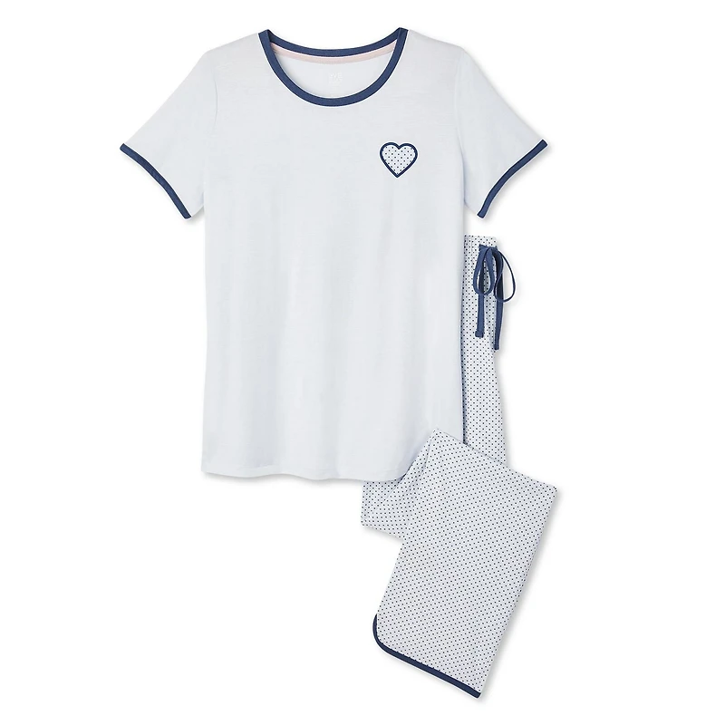Pyjama 2 pièces avec t-shirt et pantalon LOVE Ellen DeGeneres pour femmes