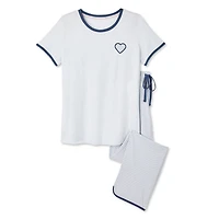 Pyjama 2 pièces avec t-shirt et pantalon LOVE Ellen DeGeneres pour femmes