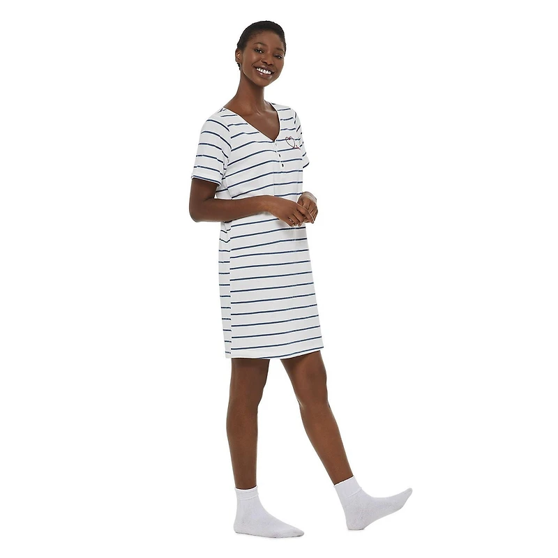 Chemise de nuit à manches courtes LOVE Ellen DeGeneres pour femmes