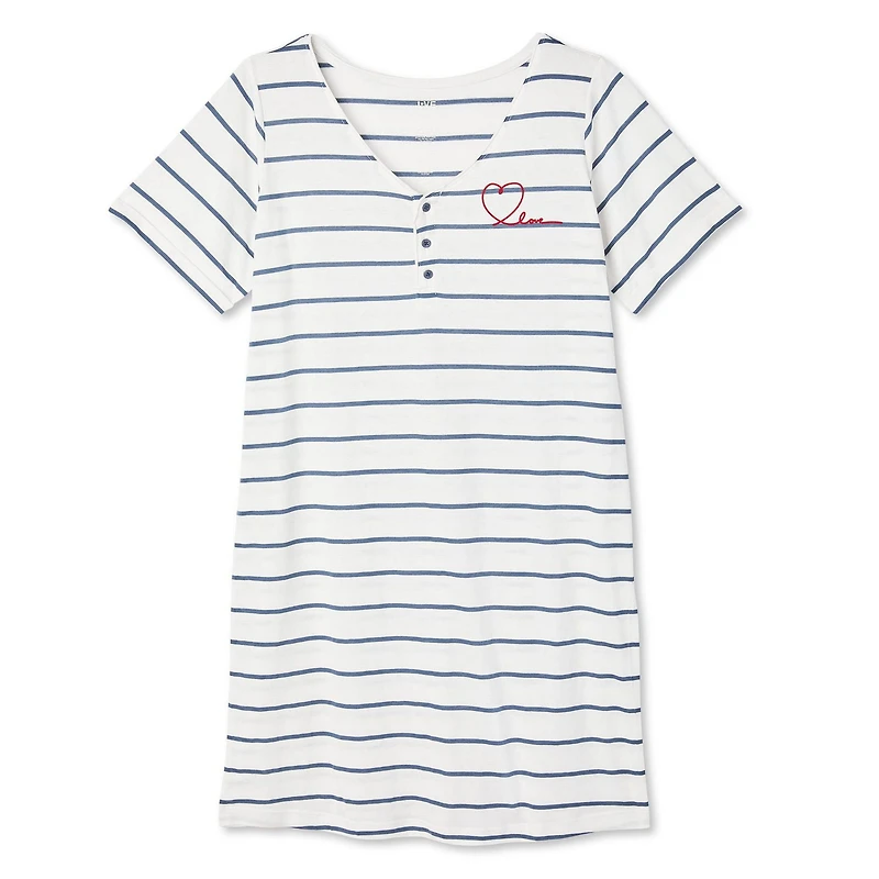 Chemise de nuit à manches courtes LOVE Ellen DeGeneres pour femmes