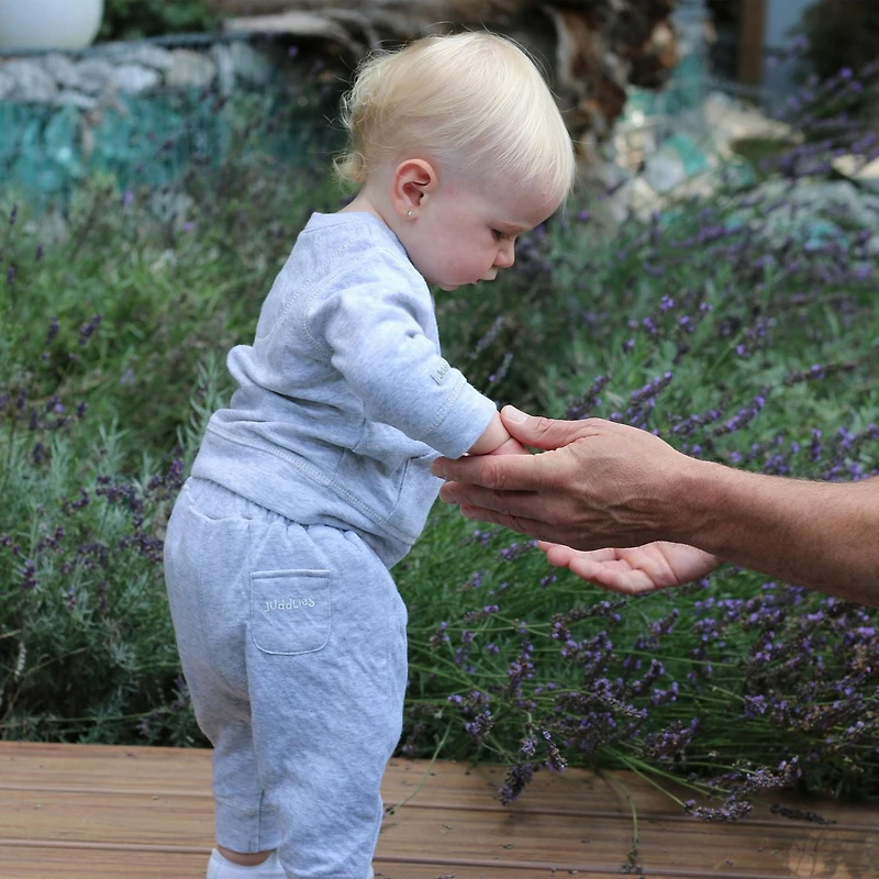 Juddlies Designs - Bébé, Tout-petit - Collection Respirez EZE - Ensemble de jogging deux pièces en coton