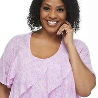 Penmans Plus Women's Asymmetrical Ruffle Top