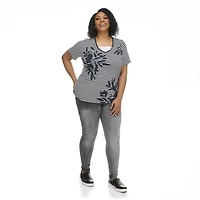 Penmans Plus Women's Short Sleeve V-Neckline Fooler Tee