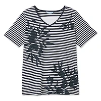 Penmans Plus Women's Short Sleeve V-Neckline Fooler Tee