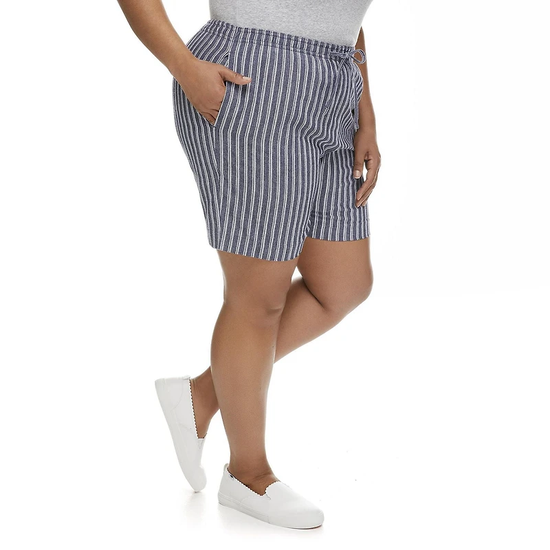 Penmans Women's Striped Crinkle Drawcord Short